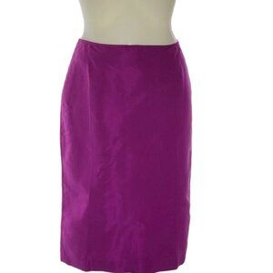 LINDA ALLARD for ELLEN TRACY Skirt Dupioni Silk Pencil Midi Women's